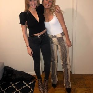 I.am.gia straight leg faux snake skin pants